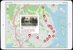 Roslagsbanekartan visar alla nedlagda linjer och stationer på en karta